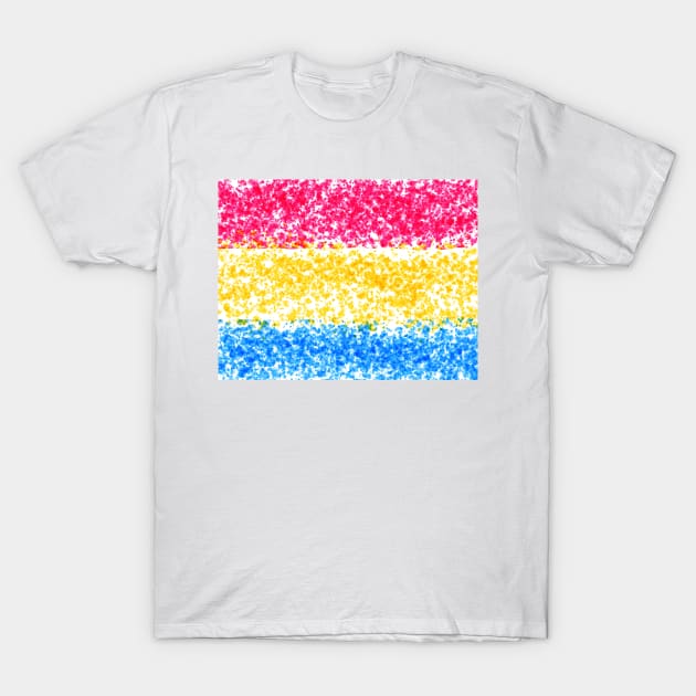 Pansexual Flag Painted Design T-Shirt by PurposelyDesigned